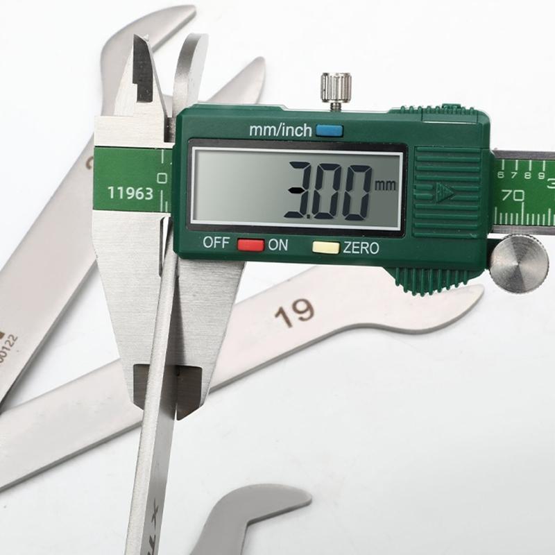 Double Headed Slim Wrench Open End Spanner High Strength Carbon Steel Repair Tool for Tight Space and Various Nut Size