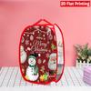 1Pcs Santa Claus Pop-Up Laundry Hamper Expandable Mesh Hamper Basket for Room Bedroom Bathroom Organization Contemporary Storage