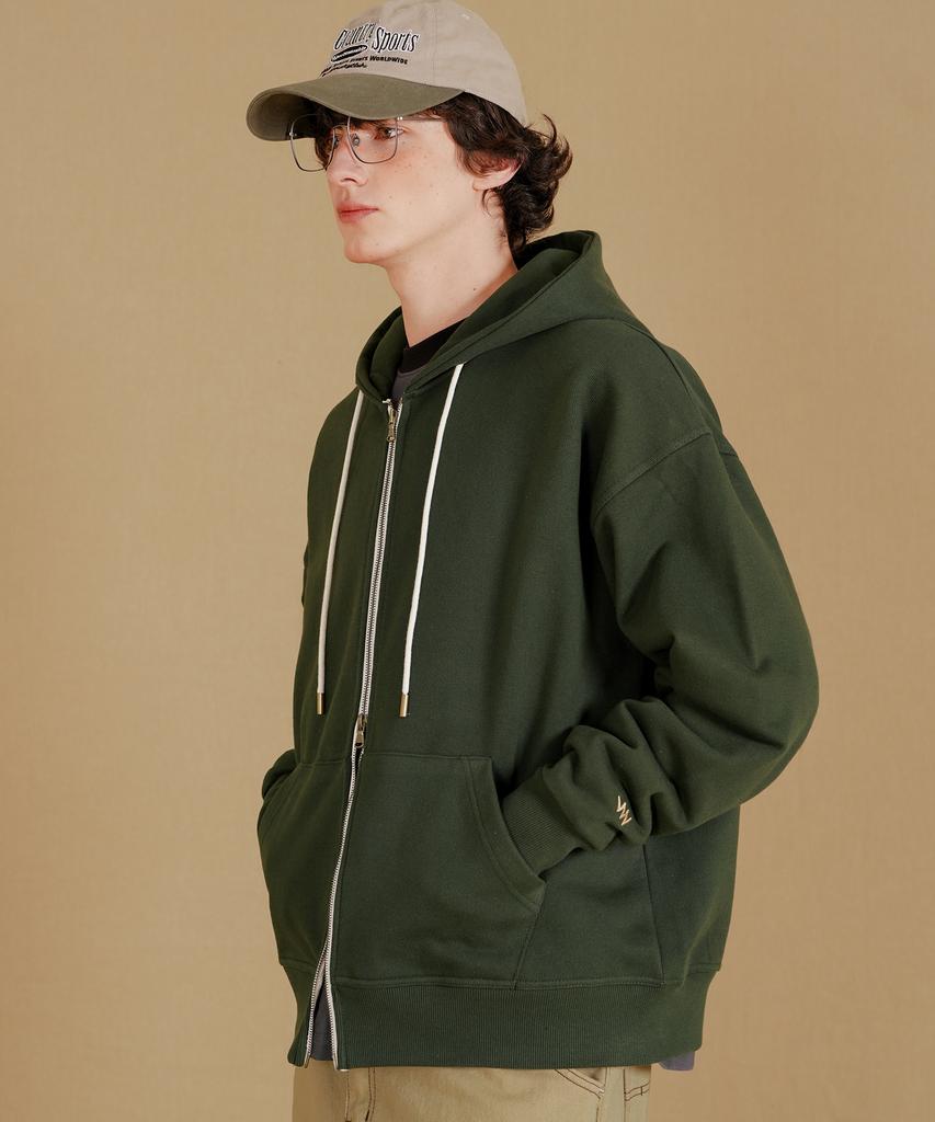Wv Project Easy Heavy Cotton Zip-Up Dark Green Mjhd7781