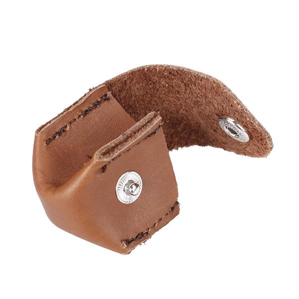 Leather Chalk Holder Case Lip Snap Fastner for Pool Billiard Cue