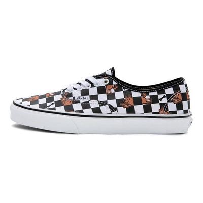 Wallpaper Authentic Checkerboard Dog Print Low Top Canvas Shoes Unisex Sneakers Black White VN0A5KS9BP6