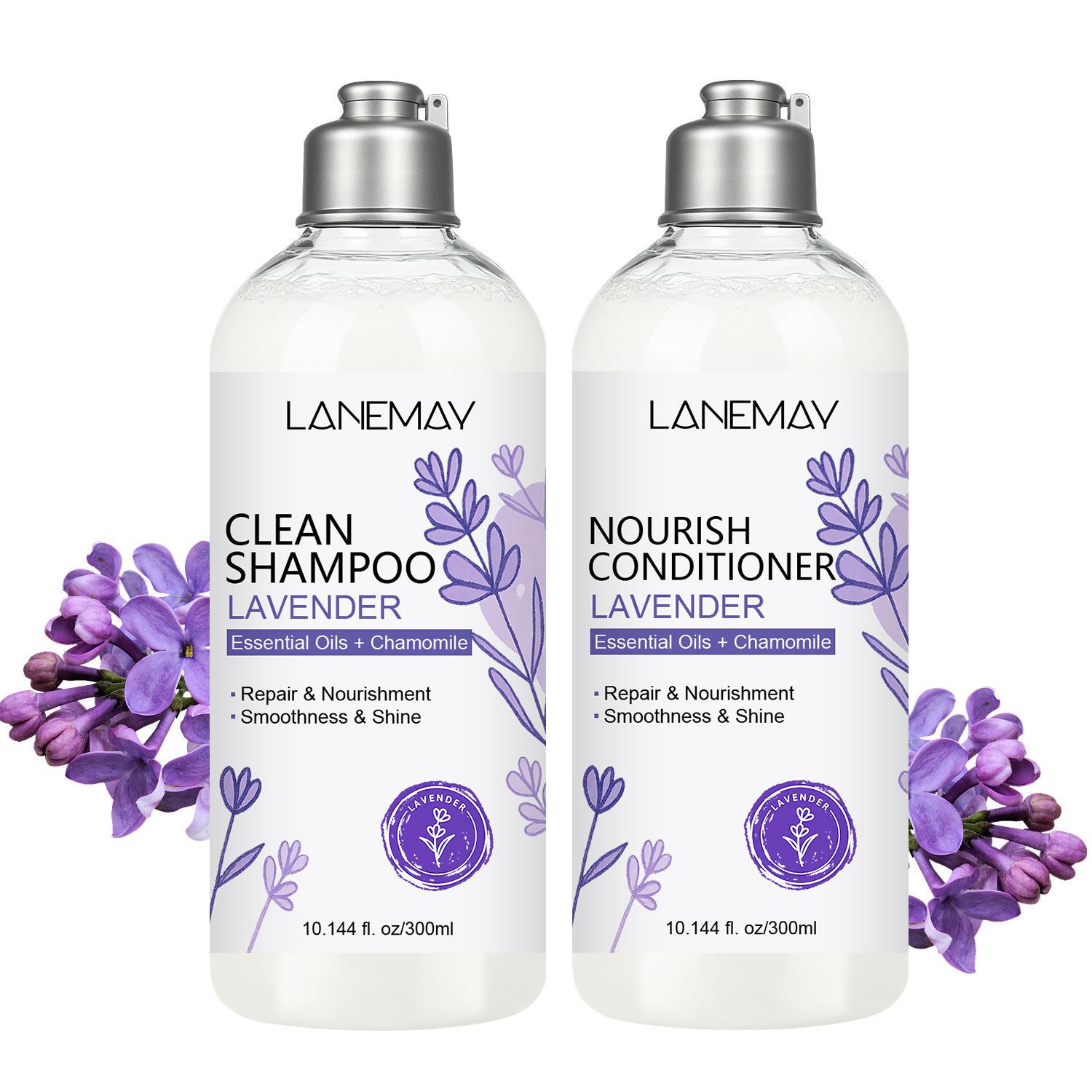 

Lavender Shampoo and Conditioner Set, Relieve Scalp Itching and Dandruff, Repair Damaged and Dry Hair Shampoo and Conditioner Damage Repaired