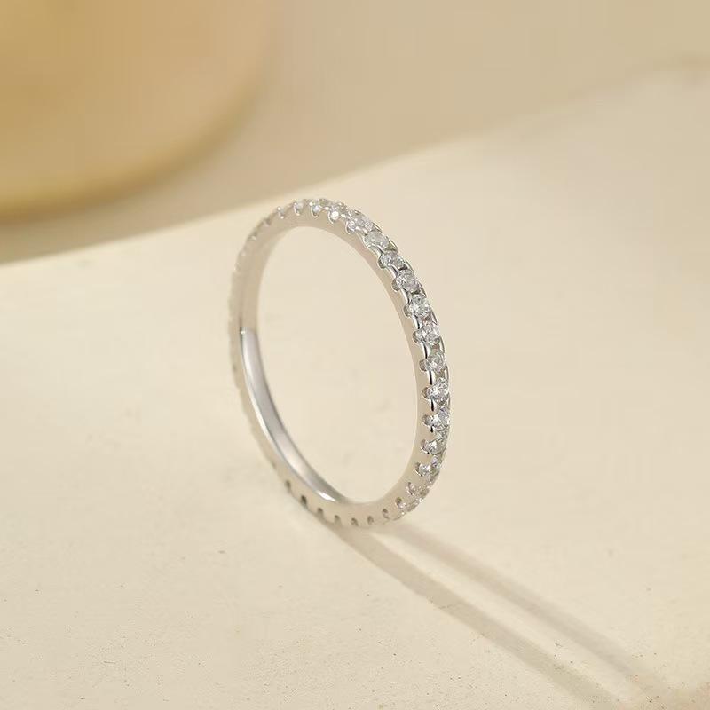 Interlocking Zircon Diamond Ring - Two-Tone Trendy Personalized Design