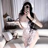 Sexy lingerie water spirit female cherry free lace dew hips passion maid outfit naked back uniform temptation