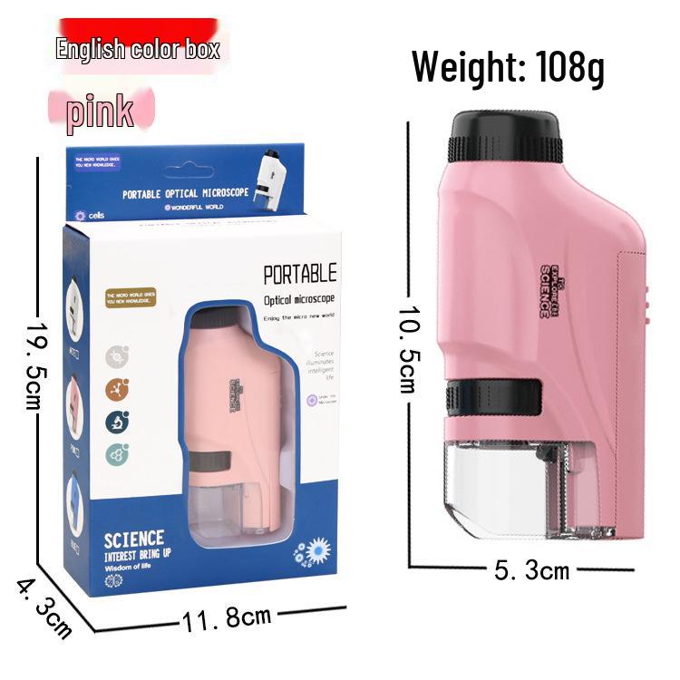 Handheld Portable Microscope Toy for Kids - Ideal for Science Experiments Outdoors and in School