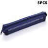 5Pcs Vintage Solid Color Mesh Pencil Case Portable Stationery Storage Pouch School Stationery Supplies Student Gifts