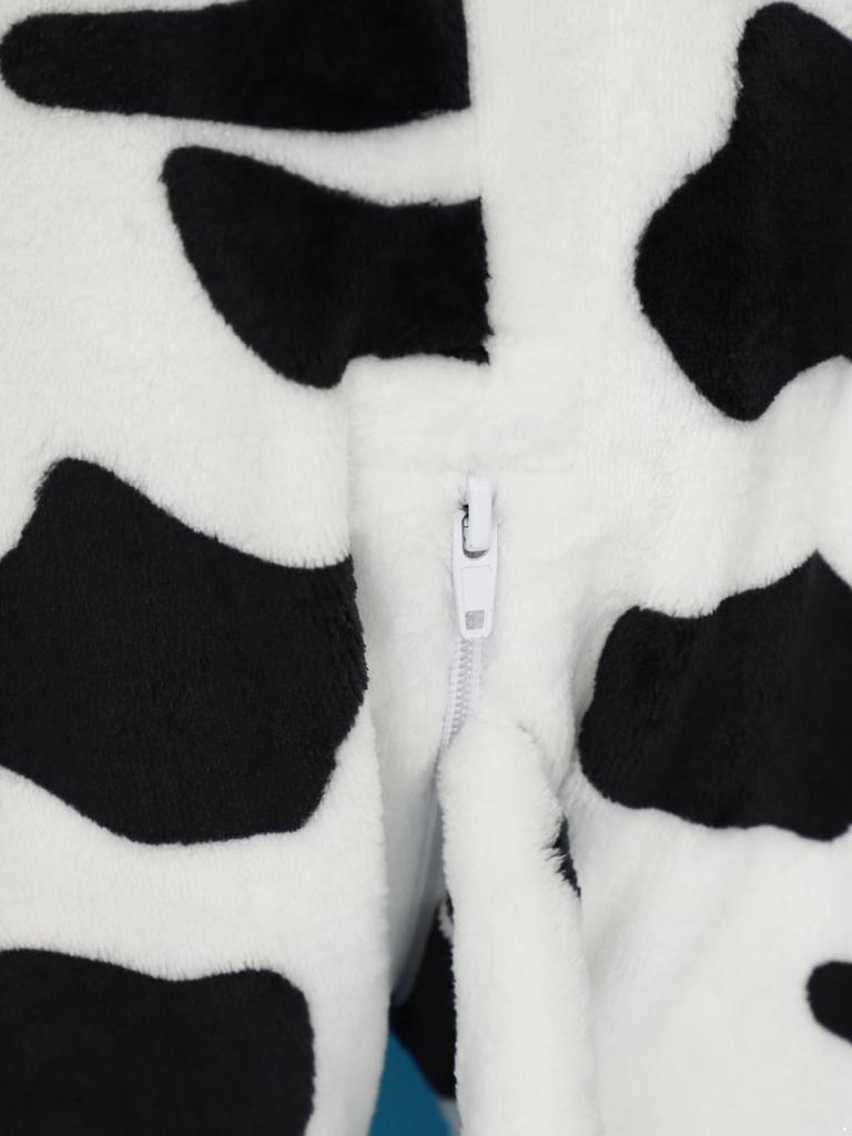Toddler Animal Jumpsuit Long Sleeve Elastic Cuffs Zip Up Cute Cartoon Hooded 3D Tail Home Casual Wear