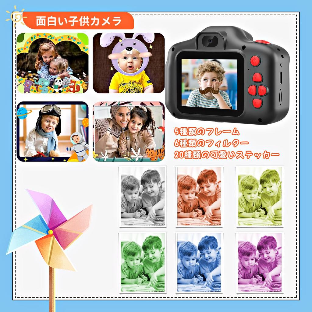 New Version Digital Camera with 10x Filter Swivel Perfect for Ages 4 and and Photography Practice Kids' 2.4-inch LCD, Zoom, Built-in Microphone,
