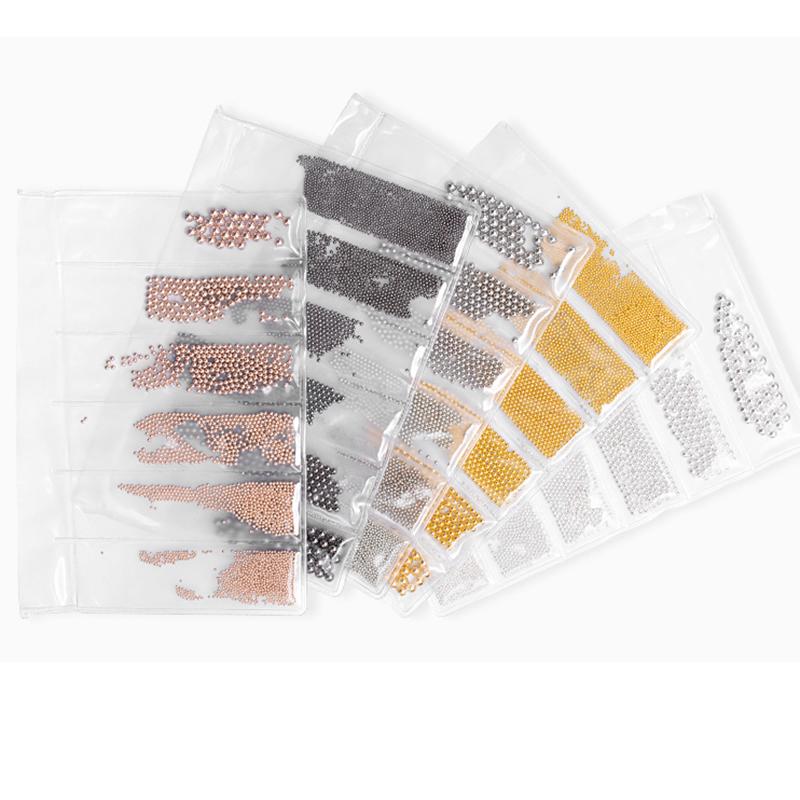Smíšené 6 Velikost 0,8 mm Micro Nail Nerezová Dekorativní Nail Rose Gold a Silver Příslušenství na nehty