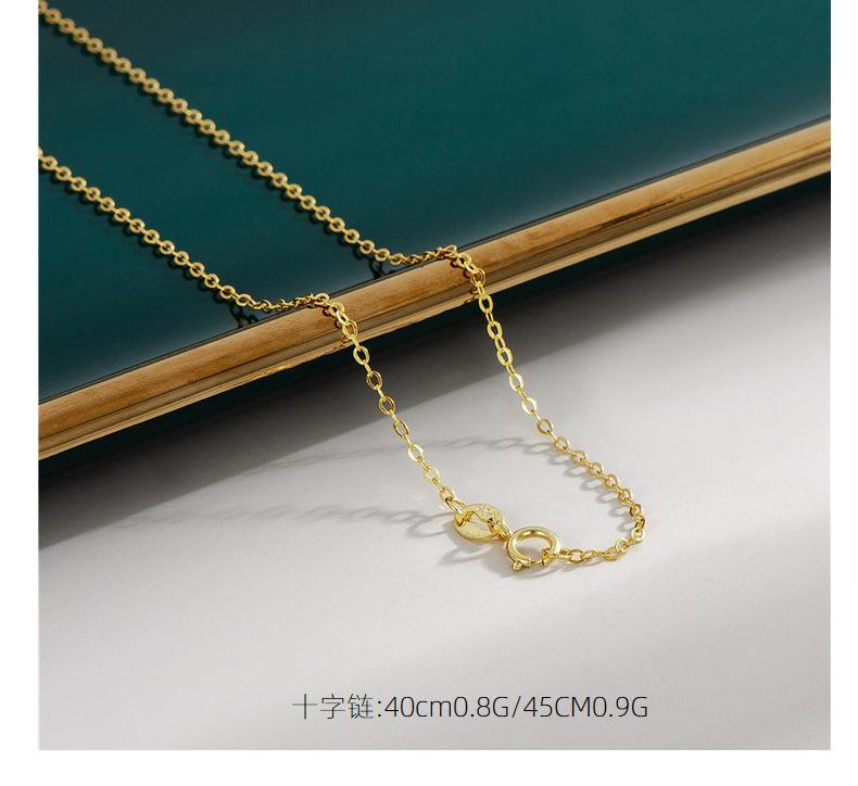 Gold Plated Genuine 925 Silver Chains DIY Necklace for Women Box Twisted Link Snake O Chain Accessories