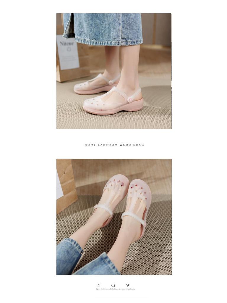 2025 Summer Women's Mary Jane Jelly Sandals: Soft Sole, Non-Slip, Perfect for Beach or Garden