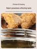 304 Stainless Steel Oil Control Tray with Side Rack for Fried Food and Skewers