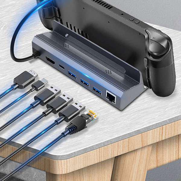 

Aluminum Alloy Type-C Expansion Dock for Steam Deck, Color: As Pictured, 1 Piece. Other