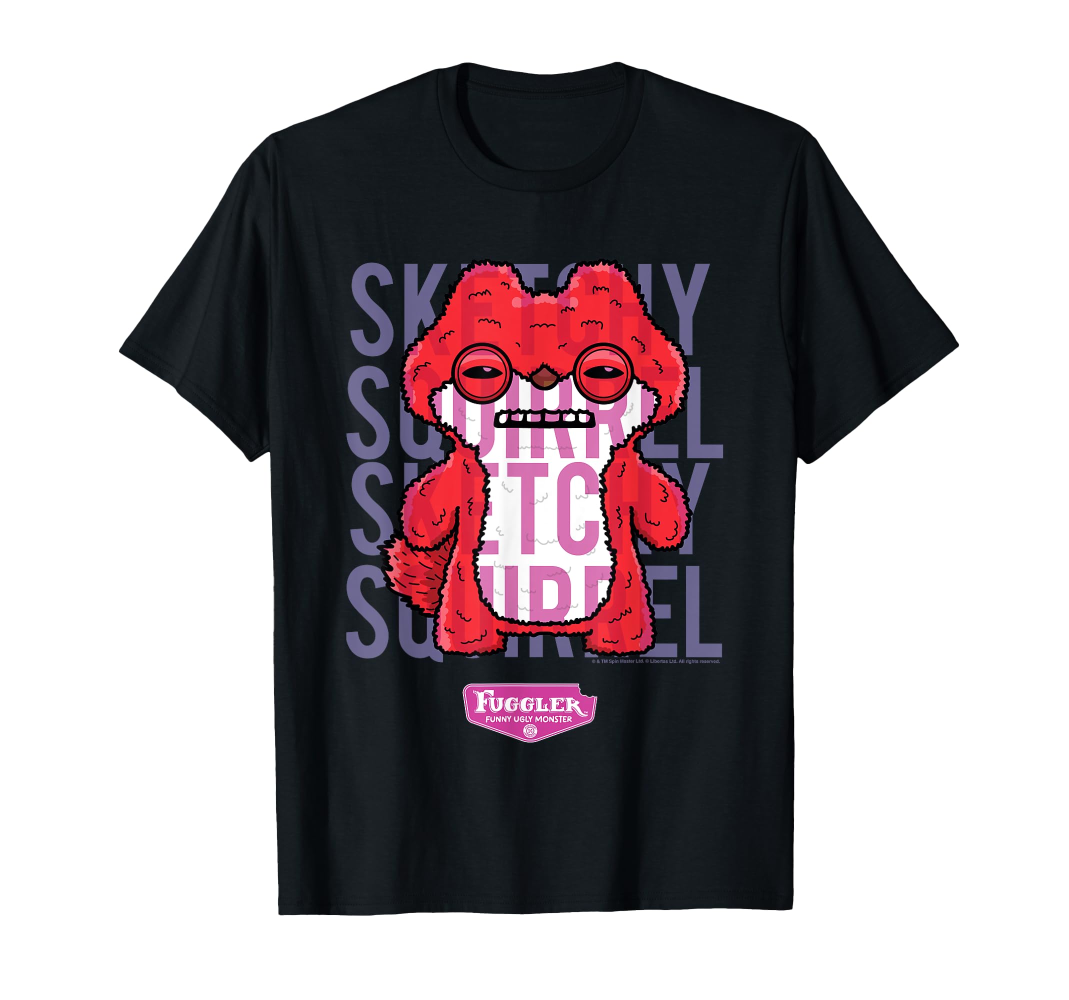 

Fuggler Sketch Squirrel Red Snuggler T-Shirt