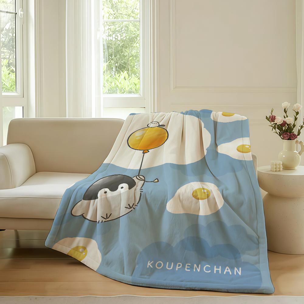 

Cute K-Koupen chan Cartoon Blanket Warm Soft Suitable For Bedroom Sofa Bed Living Room Office Travel Camping Gifts 75cmx90cm