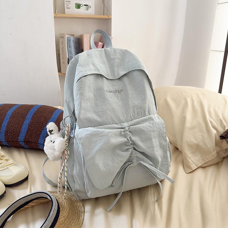 College Style Girls Backpack Summer Nylon Minimalist Design Casual Daypack With Comfortable Shoulder Straps