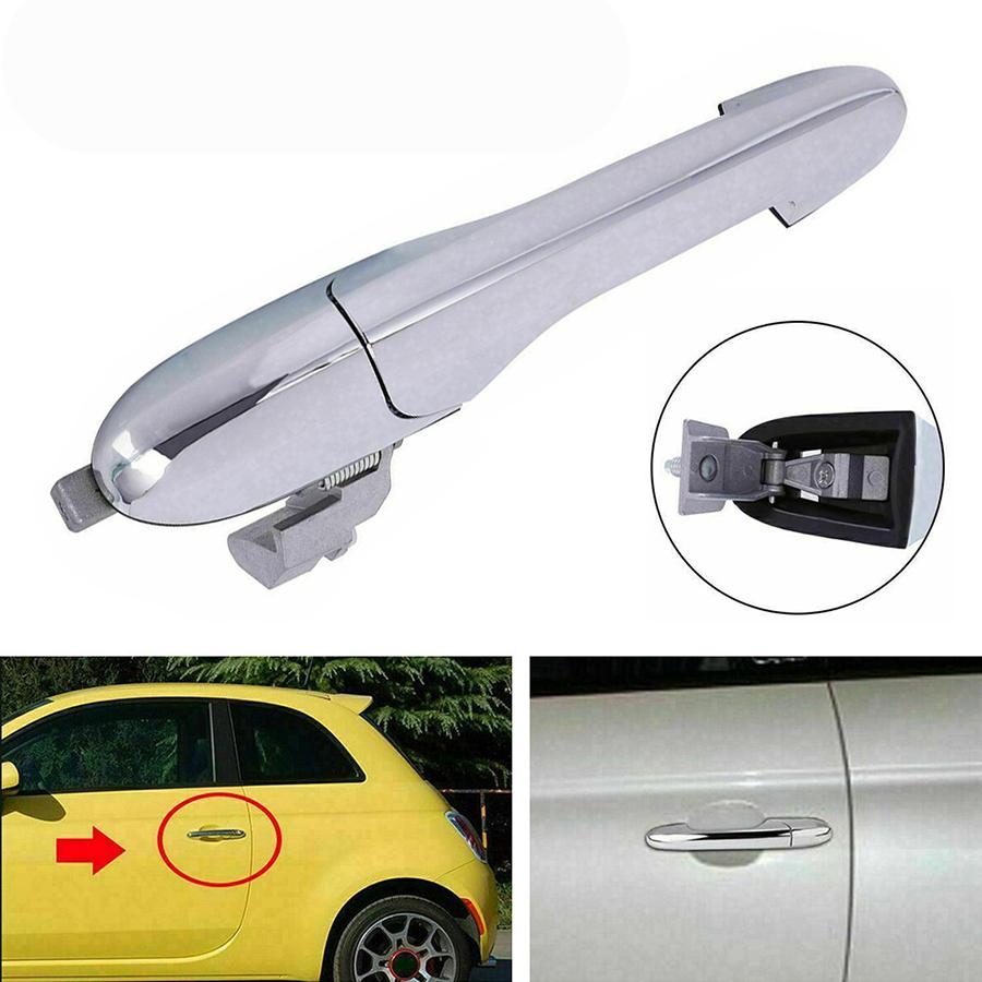 Chrome Car Front Side Hand Exterior Door Handle Universal For Fiat 500 735592026