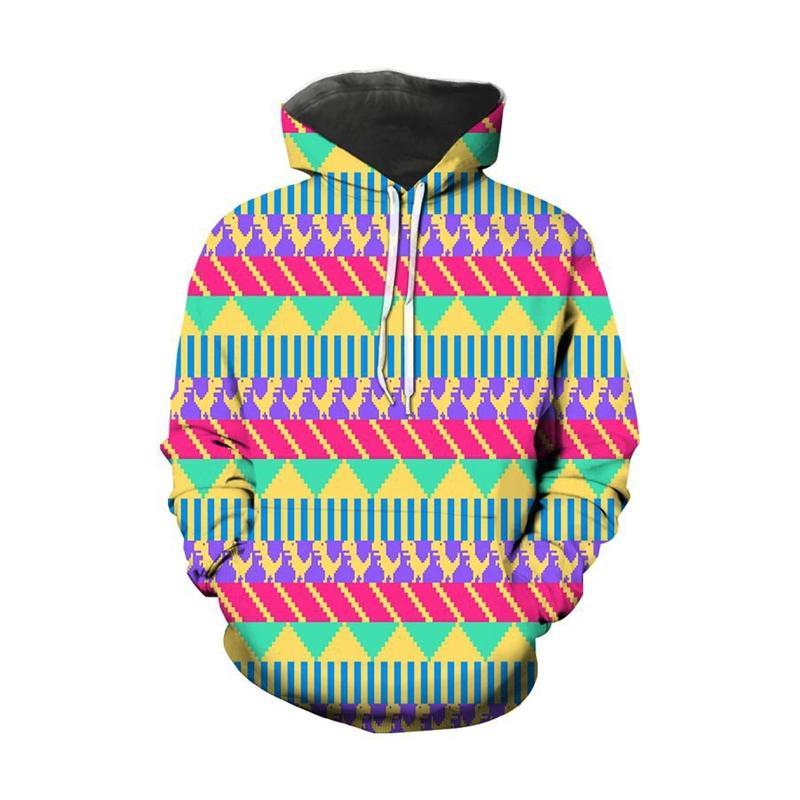 Funny Colorful Pattern Hoodies For Men Women Autumn Long Sleeve Pullover 3D Printed Hoodie Casual Streetwear Y2k Men Clothing
