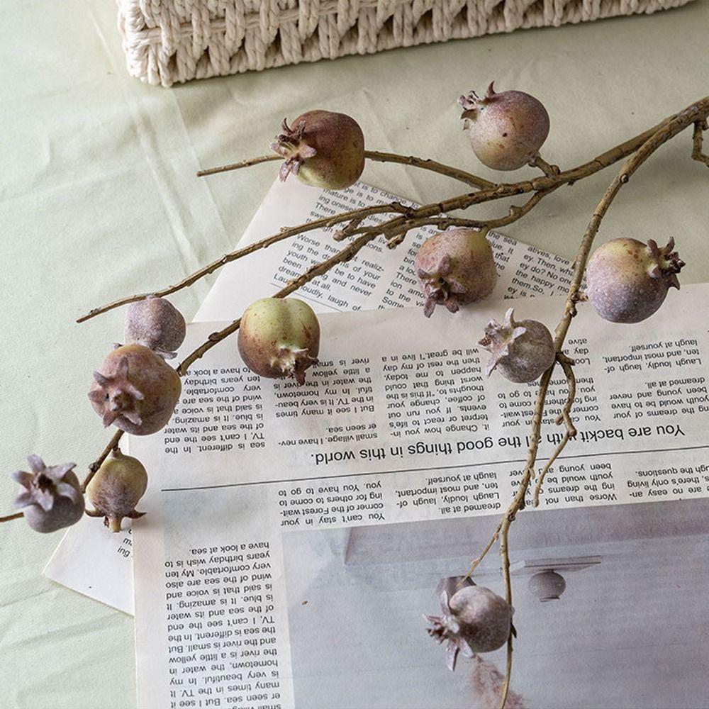 11 Frucht Künstliche Granatapfelzweige Realistische Kunststoff-Schaumstoff-Früchte Zweige Elegante Handgefertigte Kunstpflanzen