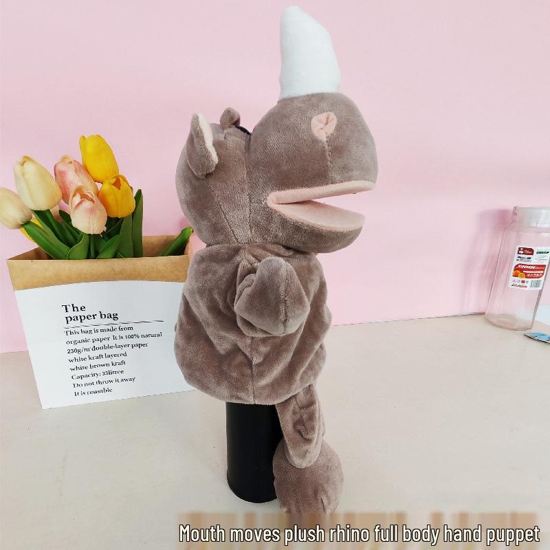 Animal Hand Puppet Plush Toy for Parent-Child Interaction - Storytelling Glove Doll with Movable Mouth