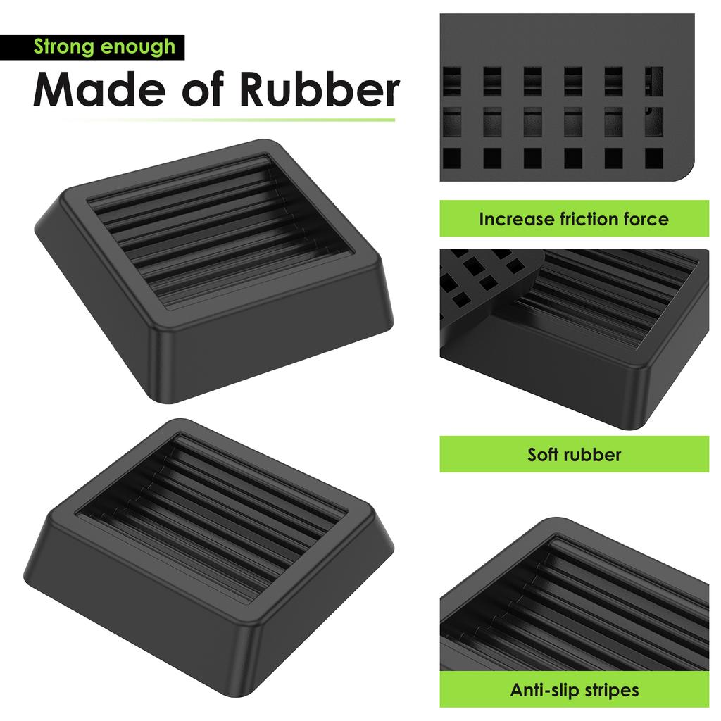 6/12Pcs Chair Wheel Stopper Rubber Non Slip Furniture Pad Hardwood Floor Protectors Anti Vibration Caster Cup for Home Office