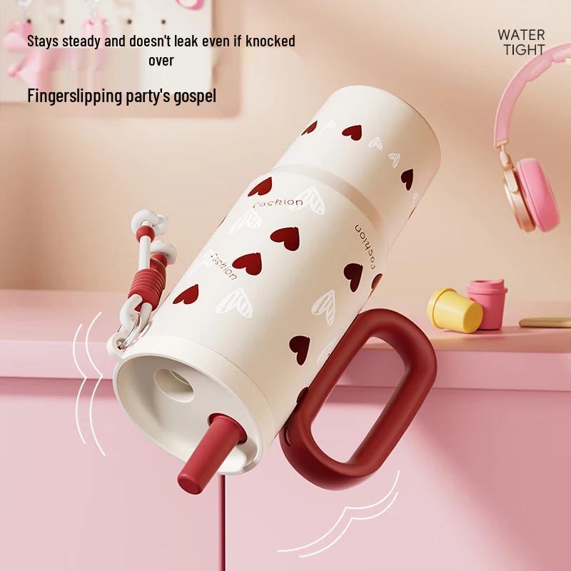 COOKER KING Large Capacity Thermal Insulated Mug with Straw