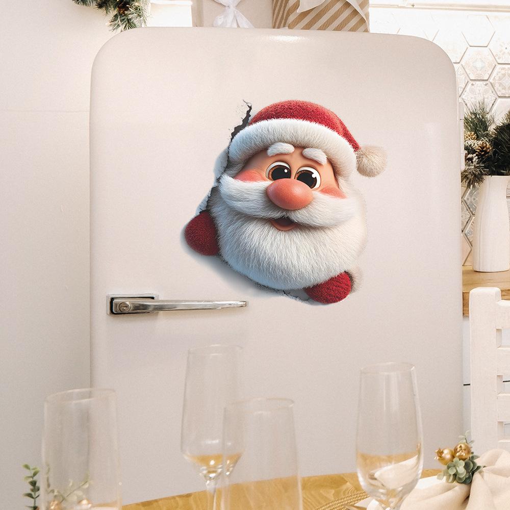 Cartoon and Cute Santa Claus Wall Stickers for The Entrance and Living Room Decoration and Beautification