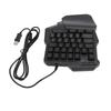 One Handed Gaming Keyboard 7 Color RGB Backlight Ergonomic 35 Keys Portable Mini Gaming Keypad with Wrist Rest for PC