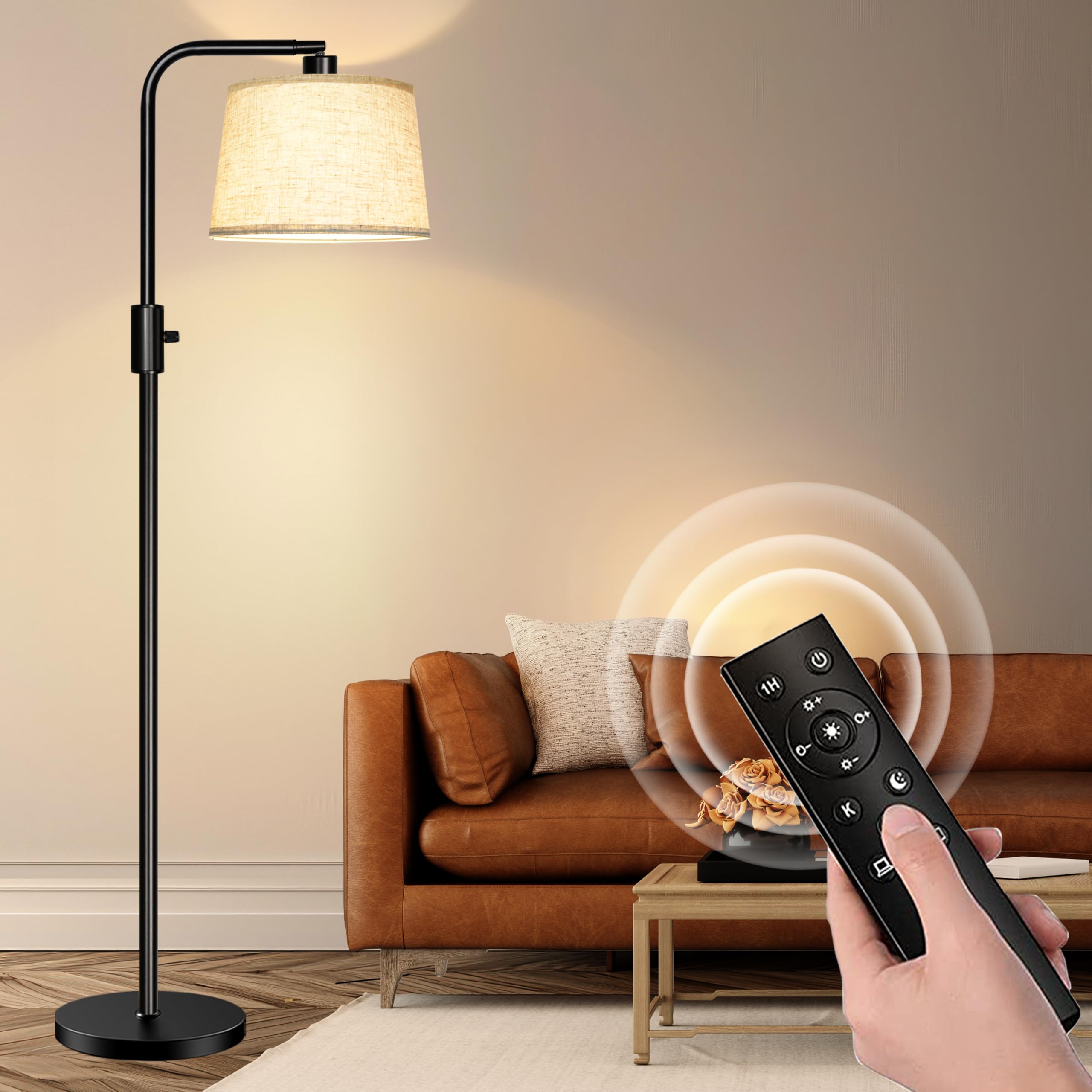 

Floor lamp, stand lamp, indirect lighting, eye-friendly interior lighting, 3-level color temperature adjustment, stepless dimming, floor stand lamp,