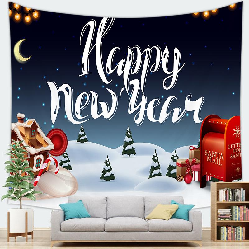 Cartoon Santa Claus Tapestry Christmas Tapestry Wall Hanging
