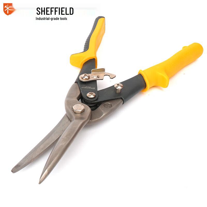 SHEFFIELD 11-inch Straight Cut Aviation Tin Snips
