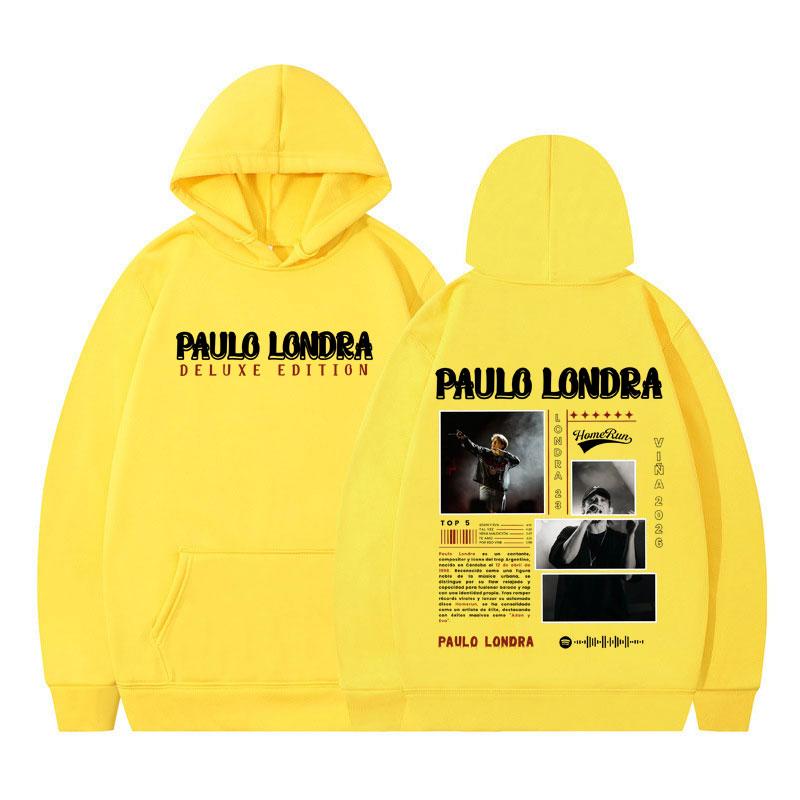 Singer Paulo Londra Album Graphics Hoodie Men Women Casual Loose Oversized Long-sleeved Sweatshirt