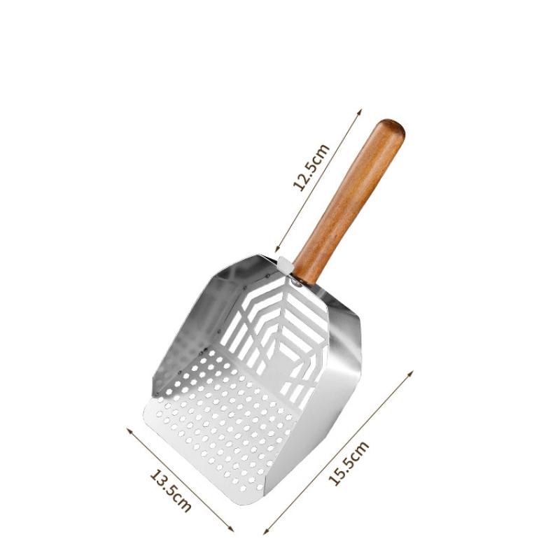 

Совок для кошачьего туалета из нержавеющей стали Прочный с длинной ручкой Сетчатый Углеродистая сталь Большой размер Совок Фильтр для наполнителя Инструменты для уборки за питомцами A6