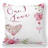 Creative Valentine's Day Happy Letters Digital printing short plush pillow covers for car sofa office cushion cover home goods