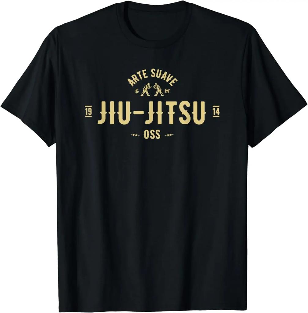Brazilian Jiu-jitsu Shirt Arte Suave Oss T-shirt Personality Casual BJJ Men's Clothing Top Street Wear Camisetas Vintage T-shirt