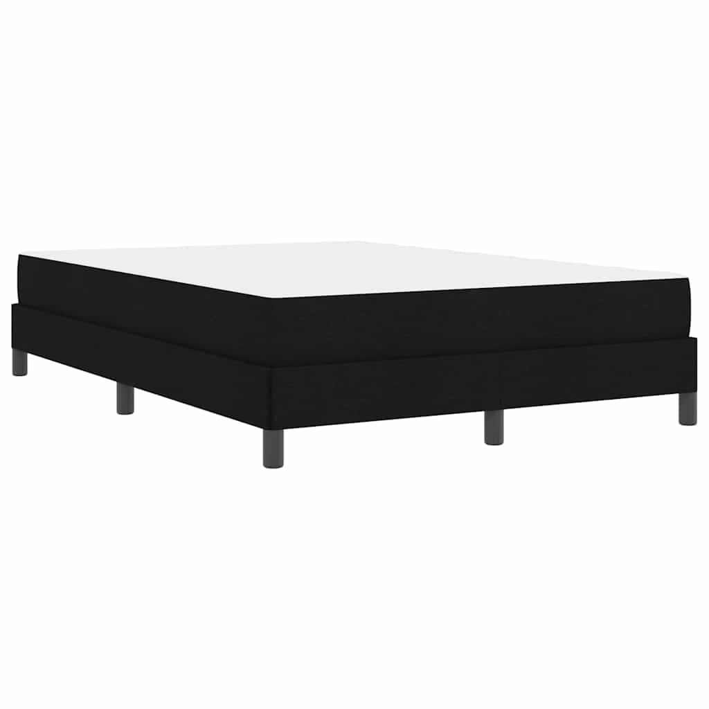 Box Spring Bed with Mattress Black 140 x 190 cm Fabric