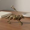 Brass German Herder Figurine Handcrafted Detail Table Ornament Vintage Style