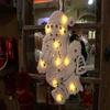 Illuminated Foam Santa Claus Figurine with 10 LEDs, White, Battery Operated