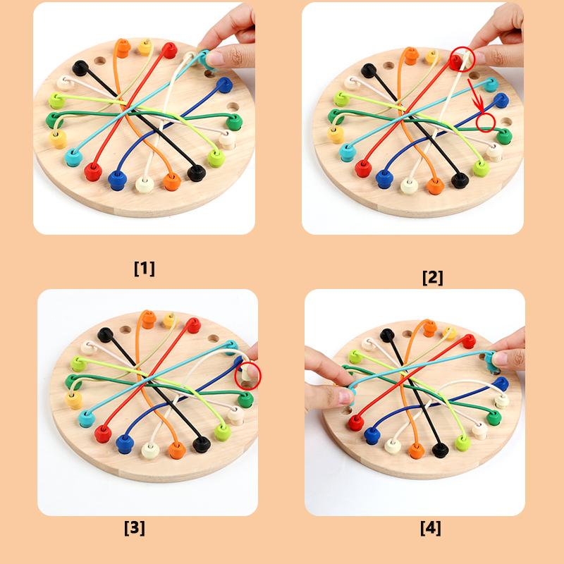 Kid Rope Knots Sensory Social Board Game Logical Thinking Challenge  Colore Twisted Connected Line Brain Strategy Fun Table Game