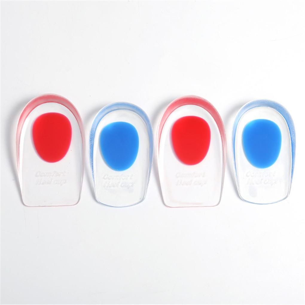 

2 Pairs Silicone Half Heel Pad Transparent Insole Half Pad Increased Shoe Mat female