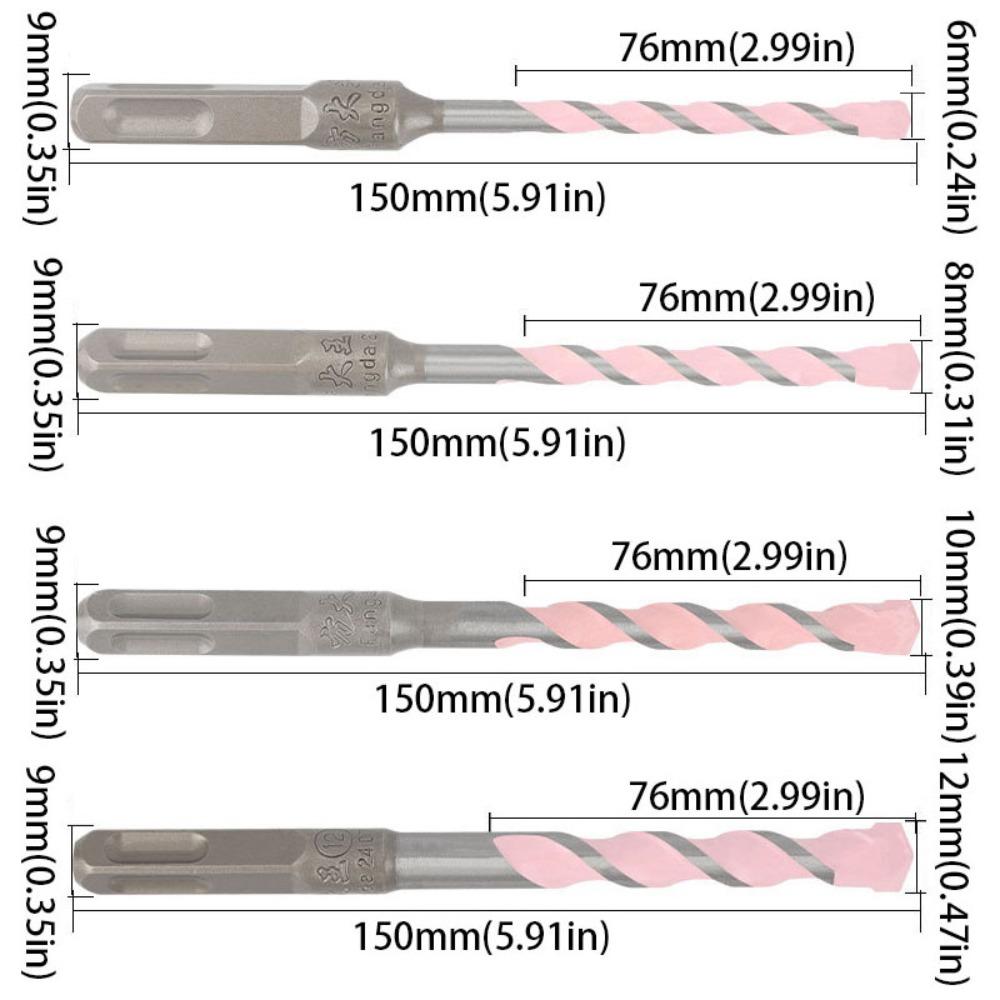 Hard Zinc Zinc Alloy SDS Plus Drill Bit Hex Shank Multi-function Drill Bit  Ceramic Tile