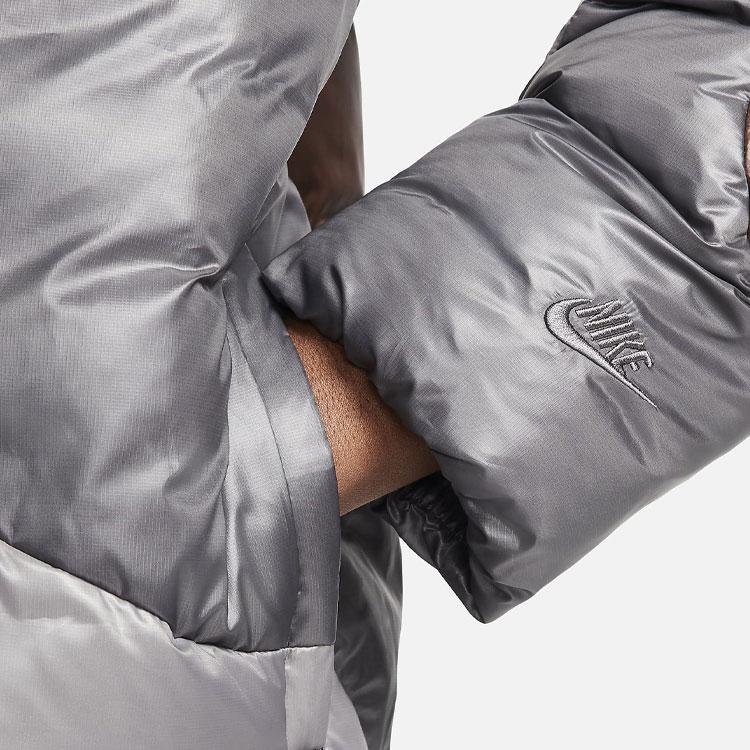 Nike Sportswear Tech Pack Color Block Loose Fit Long Sleeve Hooded Cotton Jacket Men Jacket Iron-Gray FB7423-029