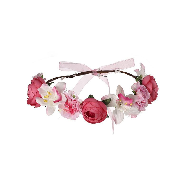 Braut Boho große Blume Stirnband Girlande Festival Hochzeit Krone Reben Haarband