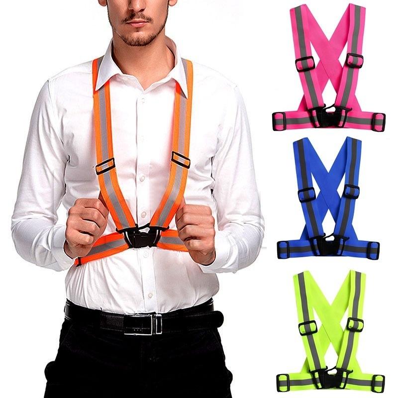 Reflective Adjustable Safety Security High Visibility Vest Gear Stripes Jacket