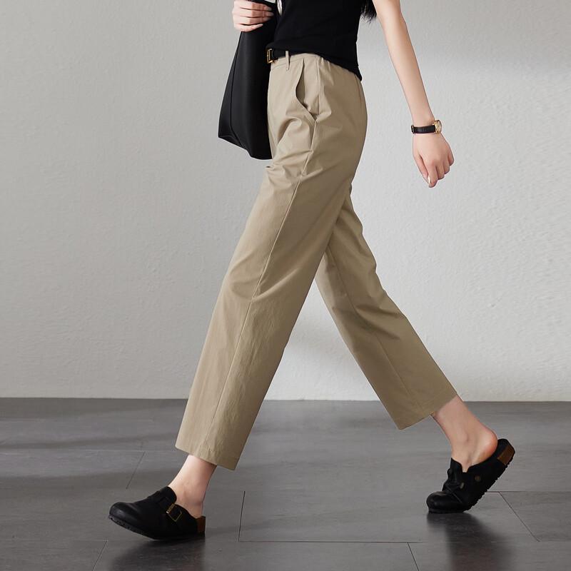 SOFSIL Women s 2026 Spring Straight-Leg Cropped Pants 27/M