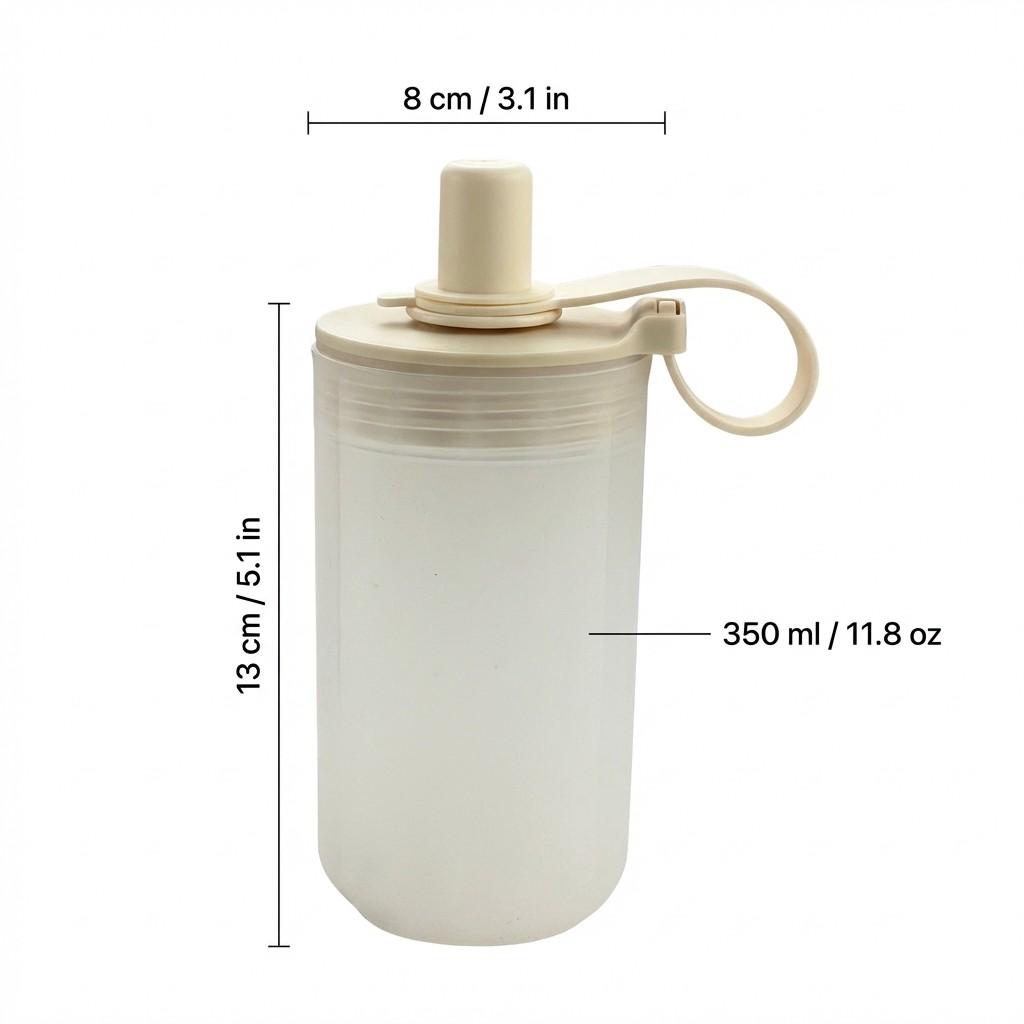Plastic Water Bottle Tumbler For Kids Students Leak-proof Straw Water Cup Clear Portable Cold And Hot Drinking Cup With Handle