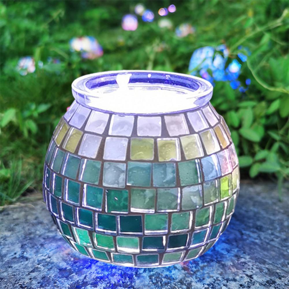 Gjør-det-selv-mosaikk-lysestakesett Finmotorikkutvikling Barnhåndverksmateriale Håndlaget pedagogiske leker til foreldre og barn