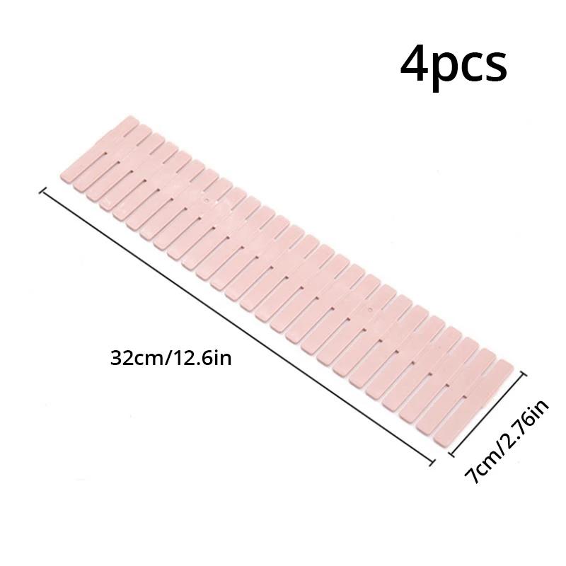 4Pcs Divider Adjustable Household Storage Cabinet Combination Underwear Socks Sundries Drawer Organizer