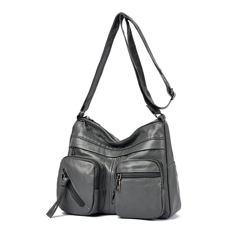Vintage Shoulder Bag Multi-zipper Mother Bag