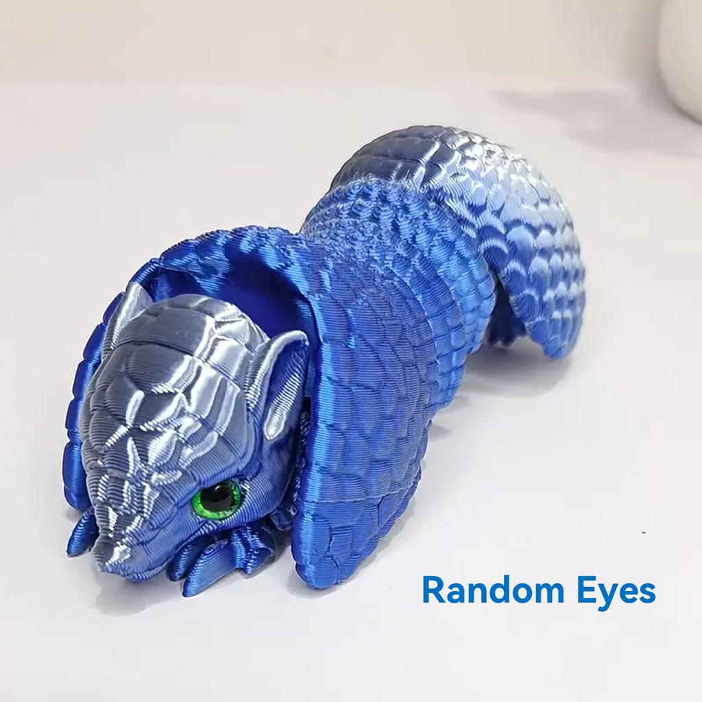 1pc 3D Printed Creative Animal Sculptures - Random Eyes - Joints Movable - Novel Relax Desktop Accessories, Ideal For Party Gift